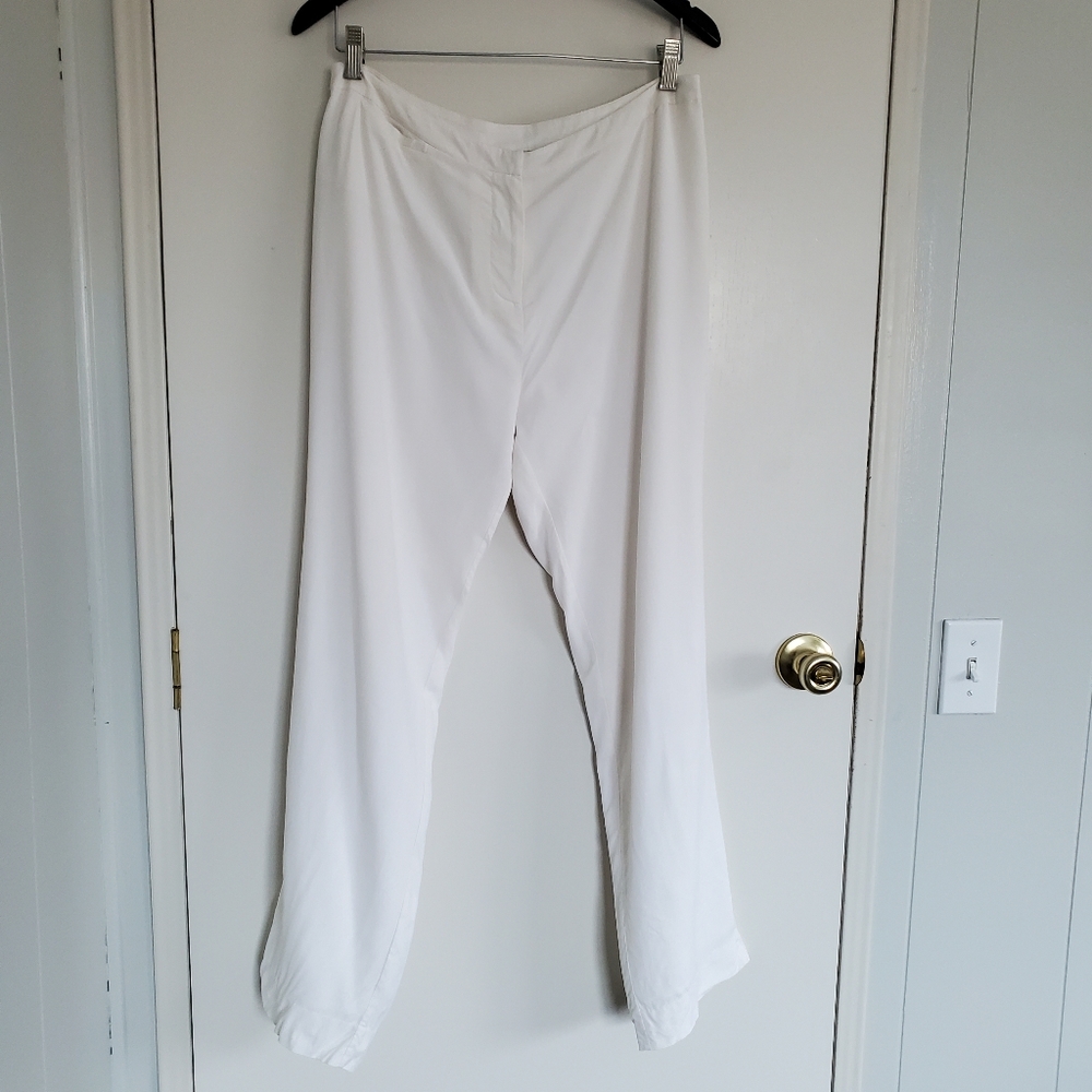 Vintage Spiegel Silk Pants Women's 12 White